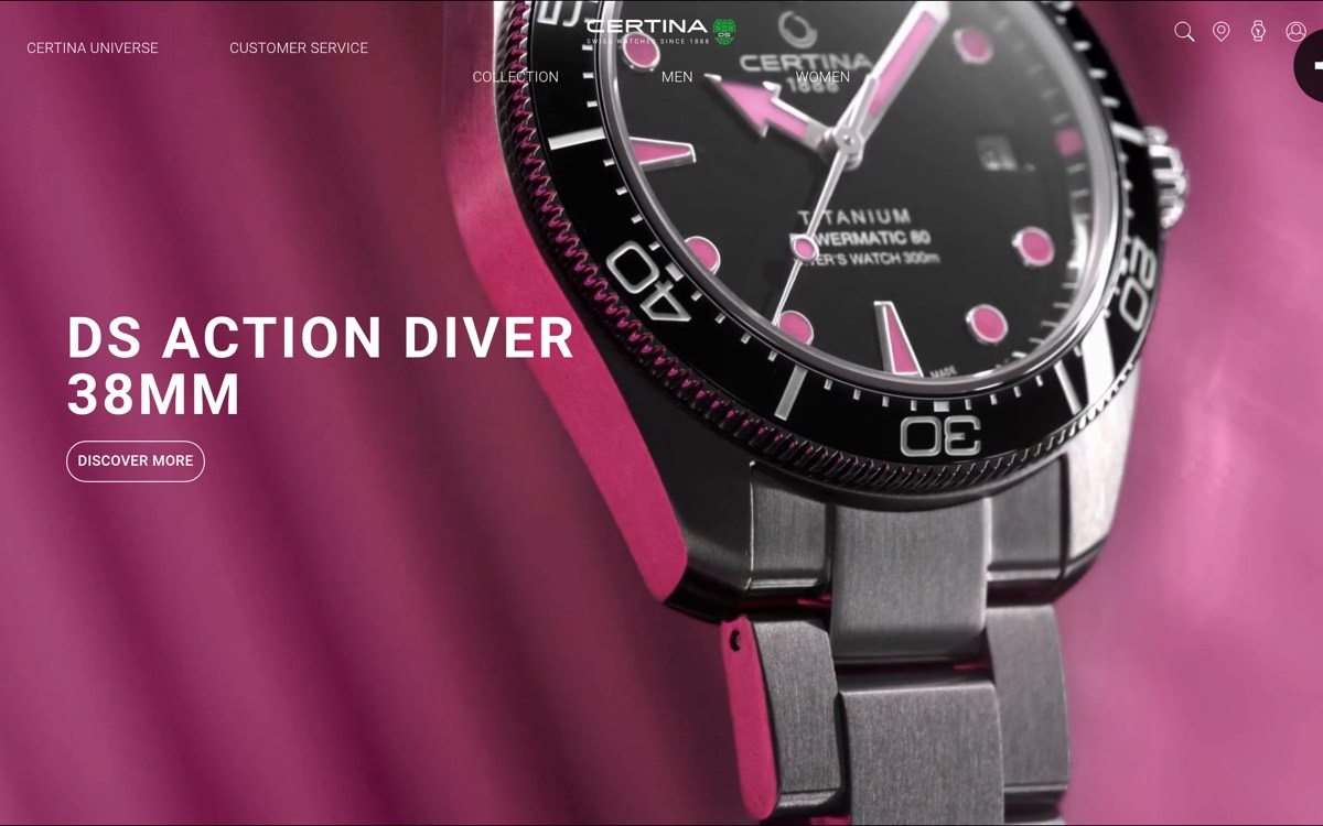 Certina, Swiss watchmaking · E-commerce
