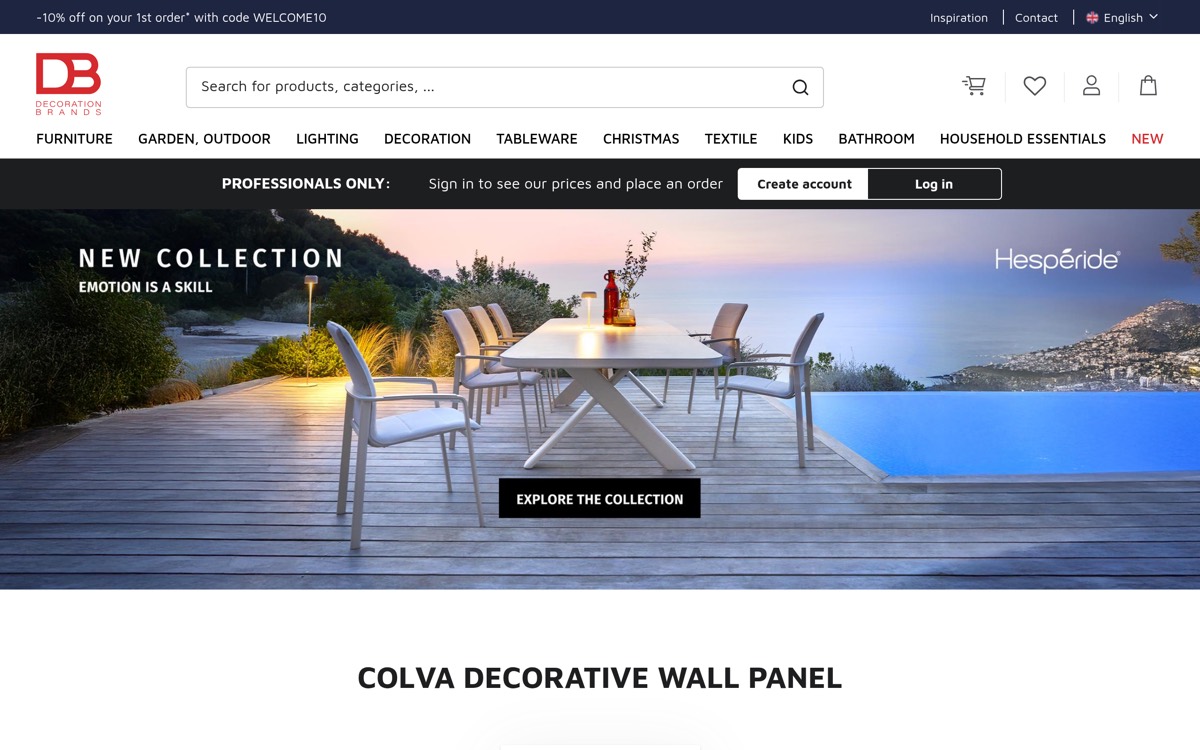 Decoration Brands, Home & interiors · E-commerce
