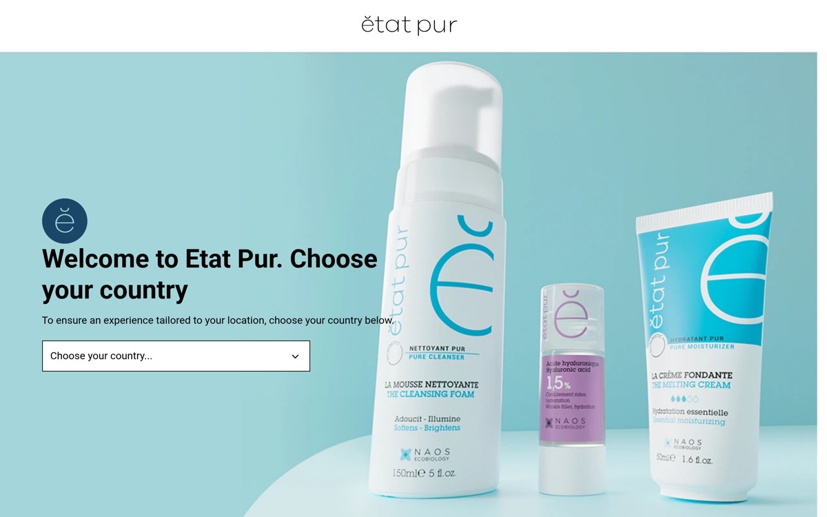 Etat Pur, NAOS DTC skincare · Adobe Commerce